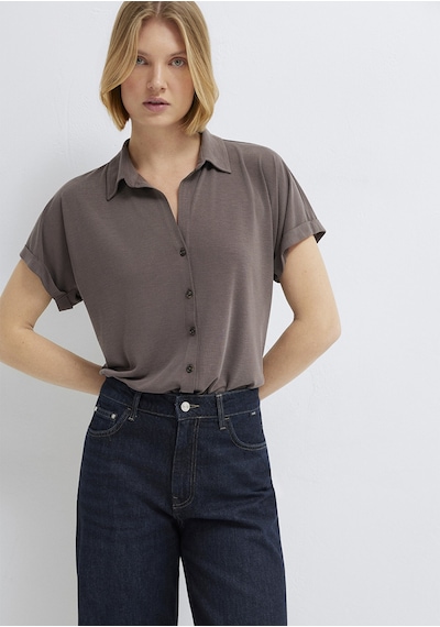 Mavi - Soft-premium Kahverengi Tencel Modal Karışımlı Gömlek 168081-87537