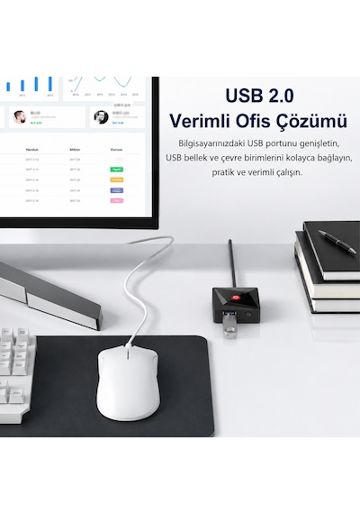 6079 Masaüstü Pc Kasa Harici Güç Power Reset On/off Usb Düğmesi Switch Uzatma Kablo Led Buton