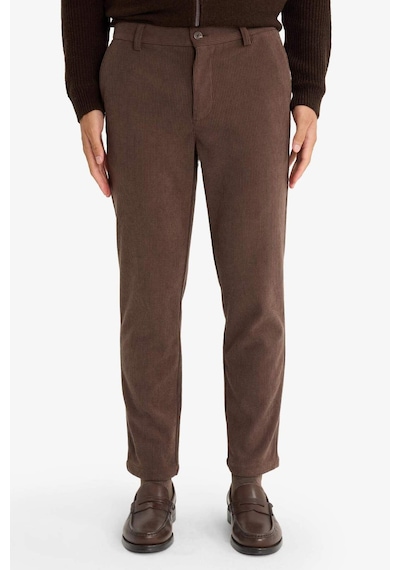 Defacto Tailored Regular Fit Düz Paça Fitilli Kadife Pantolon F0462ax25wnbn595 Kahve-bn595