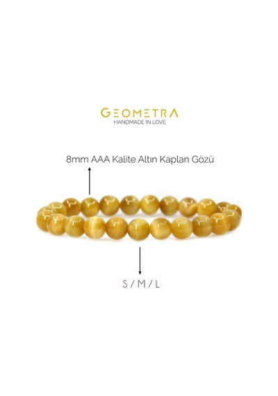 Geometra Concept Altın Kaplan Gözü Doğaltaş Bileklik Çok Renkli Geometra Concept Altın Kaplan Gözü Doğaltaş Bileklik Çok Renkli