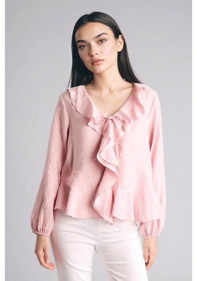 Defacto Volanlı Modal Bluz G1971ax26spbr86 Pembe-br86