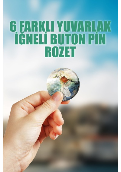 Yakusoku No Neverland The Promised Neverland Çanta Süsü Rozet İğneli Buton Rozet Seti 6 Adet Çok Renkli