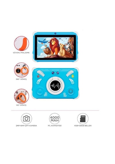 Torima T15 4 GB +128 GB Çocuk Tableti + Kılıf