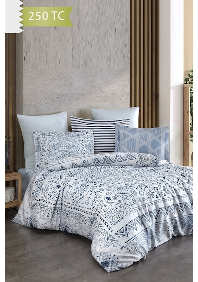 Varol 250 Tc Bambu Karışımlı Pamuk Saten Nevresim Takımı Family Size - Jesolo Çok Renkli