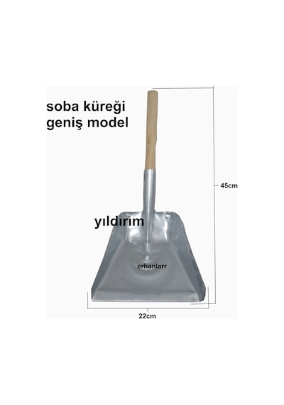 Soba Küreği Geniş Kömür Küreği Soba Borusu Kürek