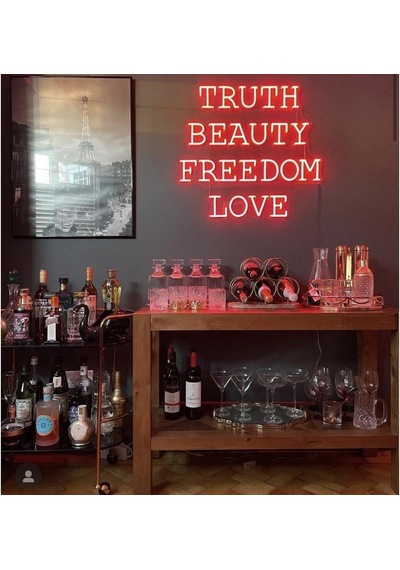 Truth/ Beauty/ Freedom/ Love Neon
