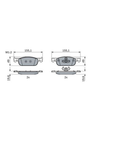 Bosch 0986424021 Ön Fren Balatası Renault Clıo Iv 12 Symbol Iıı 13 Dacıa Sandero Iı13 Logan Mcv Iı 14 Logan Iı 13 0.9tce 1.0sce 1.2 1.2tce 1.5dci 1.6