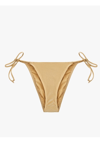 Koton İpli Bağlamalı Parlak Bikini Altı Bej 6sak00210mm Ekru