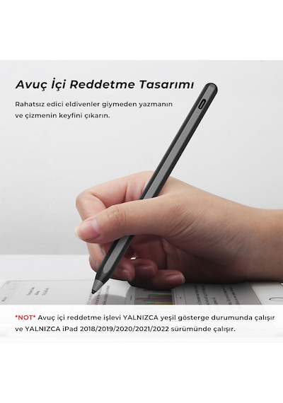 Bix Sp02w Universal Android Ve Apple Uyumlu iPad  Tablet Dokunmatik Bluetooth Stylus Yazı Ve Çizim Kalemi Siyah