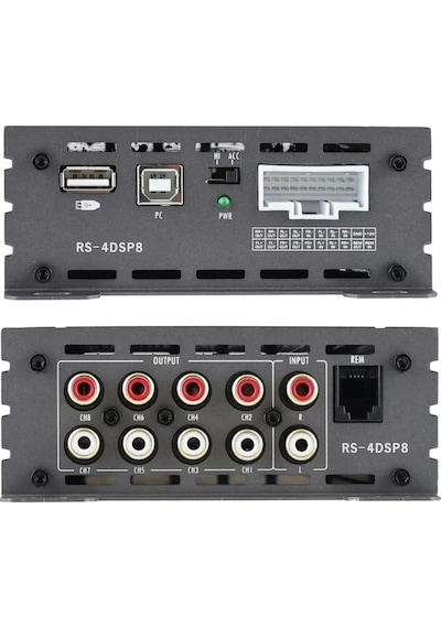 Reiss Audıo Rs-4dsp8 8 Kanal İşlemci + 4 Kanal 4x60w Amfi Bluetooth Uzaktan Kumanda