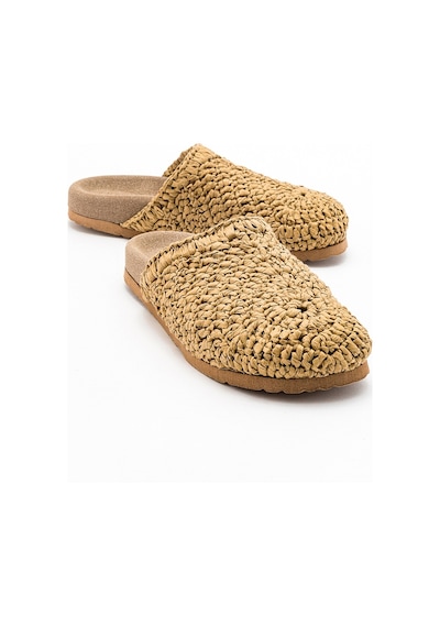 Luvishoes Loop Açık Taba Örme Kadın Terlik Açık Taba