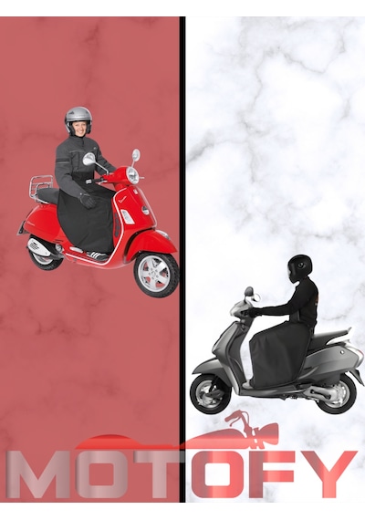 Scooter Motosiklet Uyumlu Diz Örtüsü Su Ve Rüzgar Geçirmez