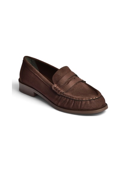 Fox Shoes Z820221002 Kahverengi Süet Kadın Loafer Ayakkabı
