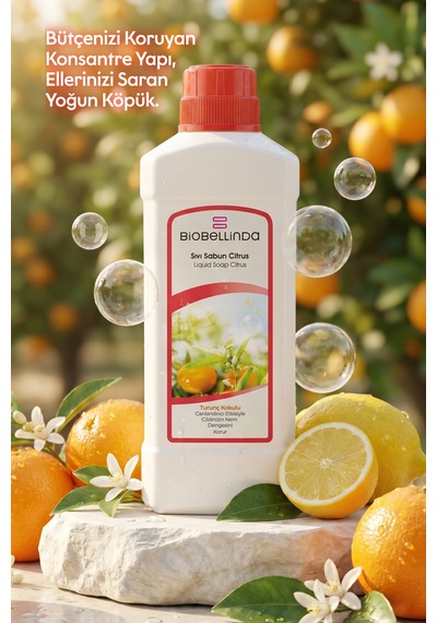 Doğal Sıvı Sabun Citrus Turunç Kokulu Temizliğin En Güçlü Formülü 750 Ml Diğer