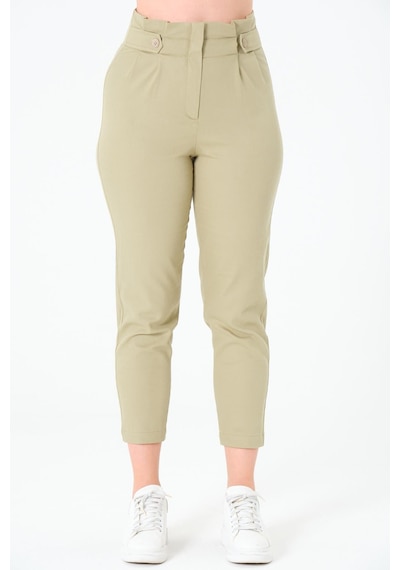 Sortie Collection Pileli Gabardin Pantolon Olive