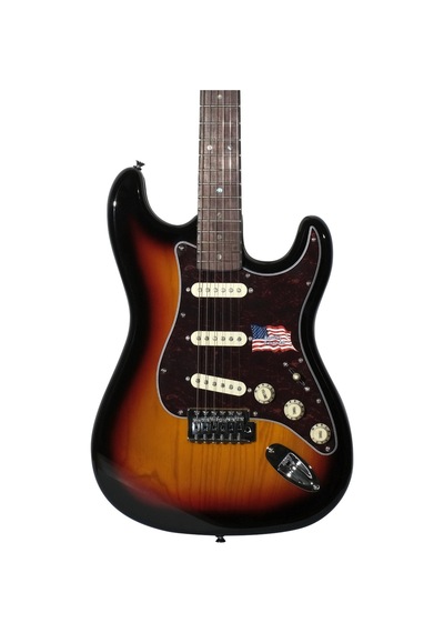Sx Sst/ash/r/3ts Ash Wood Elektro Gitar 3 Tone Sunburst