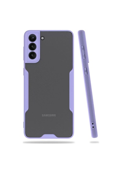 Samsung Uyumlu Galaxy S21 Plus Kılıf Platin Silikon - Lila Diğer