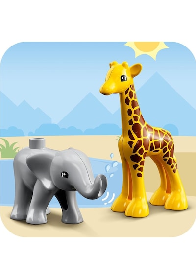 LEGO® DUPLO® Vahşi Afrika Hayvanları 10971 2+ Eğitici Oyuncak Yapım Seti - 10 Parça
