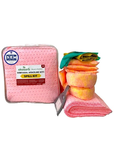 Semedis Kimyasal Dökülme Kiti 35 Litre Pembe