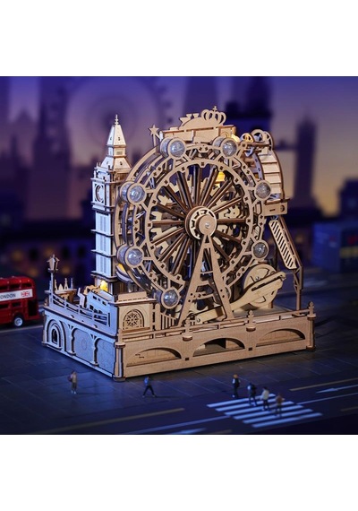 Rokr Egb01 Marble Travel London Marble Run Dıy Minyatür Maket Model Seti Ahşap 3d Wooden Puzzle 3d Model Kit Detaylı Dekoratif Hobi Seti Ahşap Maket