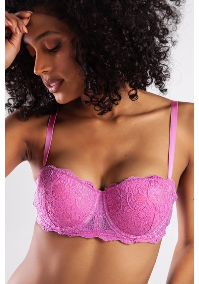 Lenaca G.colors Push Up Strapless Bra, Pembe Konforlu Ve Şık Sütyen Çok Renkli
