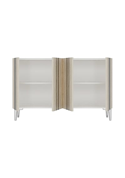 Ka1230bts Mia120 Konsol, Kahve Köşesi Ve Tv Sehpası, Çok Amaçlı Dolap Beyaz - Traverten - Sılver 120cm Ka1230bts Mia120 Konsol, Kahve Köşesi Ve Tv Sehpası, Çok Amaçlı Dolap Beyaz - Traverten - Sılver 120cm