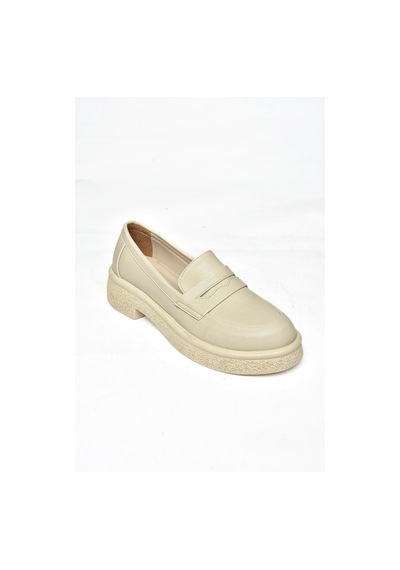 Fox Shoes S996310009 Bej Kalın Tabanlı Günlük Kadın Ayakkabı Bej