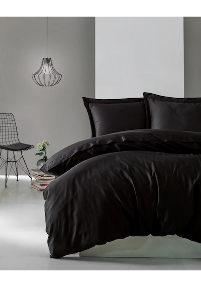 Cotton Box Elegant Saten Tek Kişilik Nevresim Takımı Siyah