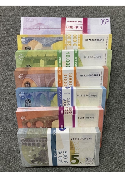 700 Adet Karışık Euro 5-10-20-50-100-200-500 Euro Geçersiz Eğlenc