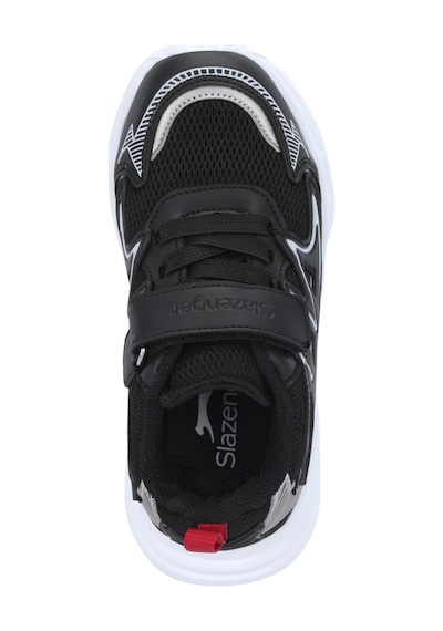 Slazenger Kyrıe New P Unisex Çocuk Cırt Cırtlı Siyah / Kırmızı Günlük Spor Ayakkabısı Kırmızı - Siyah