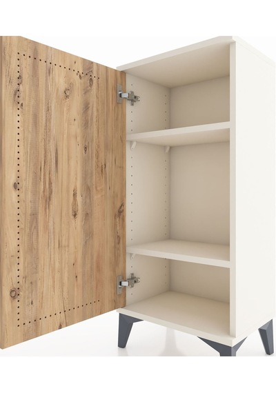 Arges Komodin Tek Raflı Tek Çekmeceli Tek Kapaklı 44x30x96 Aytaşı-çam Aytası