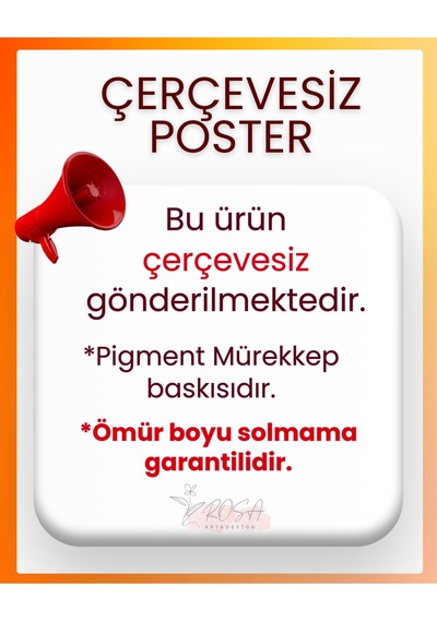 Çerçevesiz Poster, Dijital Baskı Soyut - Bakır , Salon Ofis Dekorasyon , Poster