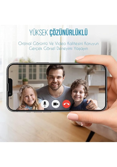 İphone 13 / 13 Pro / 14 / 16e / 17e İle Uyumlu Hayalet Ekran Koruyucu Yandan Görünmez Gizli Kurulum Kitli Camın Altında Toz Bırakmayan Darbelere Karşı Ekstra Dayanıklı Kırılmaz Cam Koruma