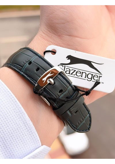 Slazenger Erkek Deri Kordon Bileklik Hediyeli 2 Yıl Garantili Suya Dayanıklı Kol Saati Vs.blkt.0761 Gri