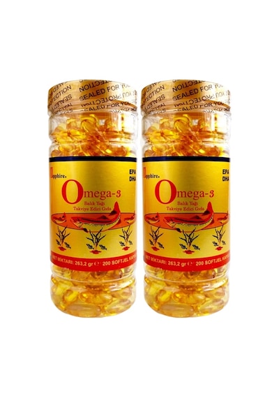 Sapphire Omega 3 Balık Yağı 1000 MG 2x200 Softgel