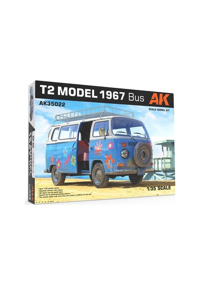 Ak 35022 1/35 Ölçek, 1967 T2 Vw Minibüs, Plastik Model Kiti