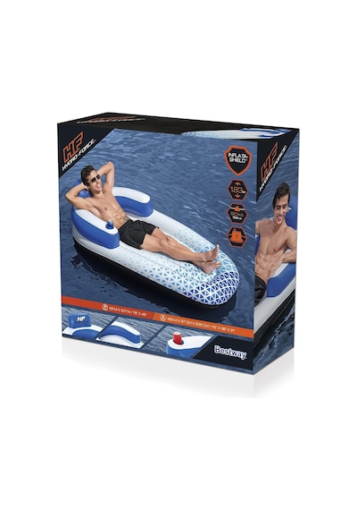 Hydro-force 75" X 42"/1.91m X 1.07m Indigo Wave Lounge