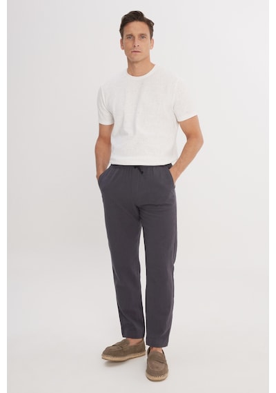 AC&Co / Altınyıldız Classics Erkek Antrasıt %100 Pamuk Slim Fit Dar Kesim Beli Bağlamalı Yan Cepli Pantolon Antrasit AC&Co / Altınyıldız Classics Erkek Antrasıt %100 Pamuk Slim Fit Dar Kesim Beli Bağlamalı Yan Cepli Pantolon Antrasit
