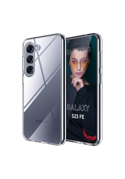 Samsung Galaxy Uyumlu S23 Fe Kapak 1mm Süper Silikon Şeffaf Kılıf