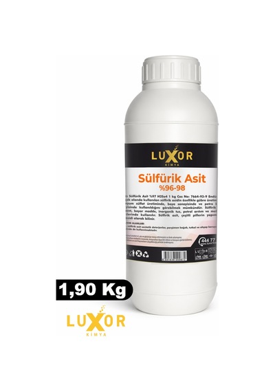 Luxor Kimya Sülfürik Asit 1.9 Kg %96-98