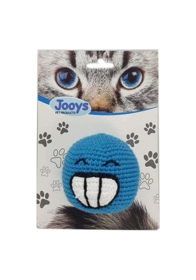 Jooys Amigurumi Kedi Oyuncağı Mavi Emoji