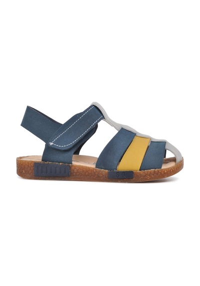 Şiringenç 210111 Lacivert-bej-hardal Comfort Erkek Çocuk Sandalet 001
