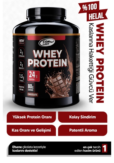 Conlast Whey Protein Çikolata 2000g 24 G %100 Protein