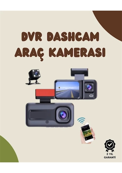 Sürüş Ve Park Halinde Kesintisiz Güvenlik İçin 3 Kameralı Profesyonel Dashcam 62098674
