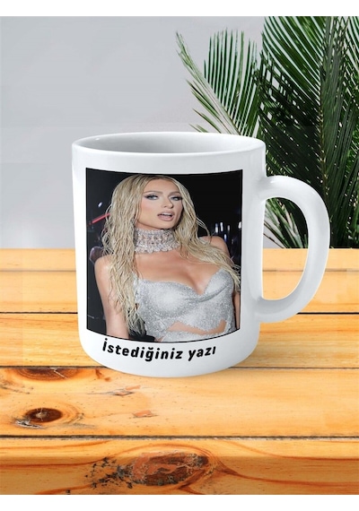 Paris Hilton Baskılı Kupa Bardak Kişiye Özel Desen 5 Çok Renkli