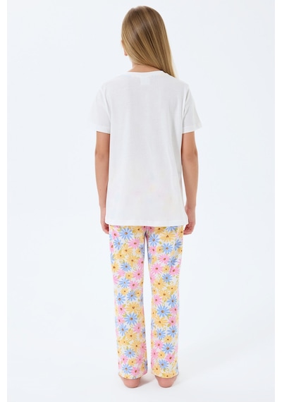 Rolypoly Kız Çocuk Beyaz Pijama Takım Rp3782-c-v1 Beyaz