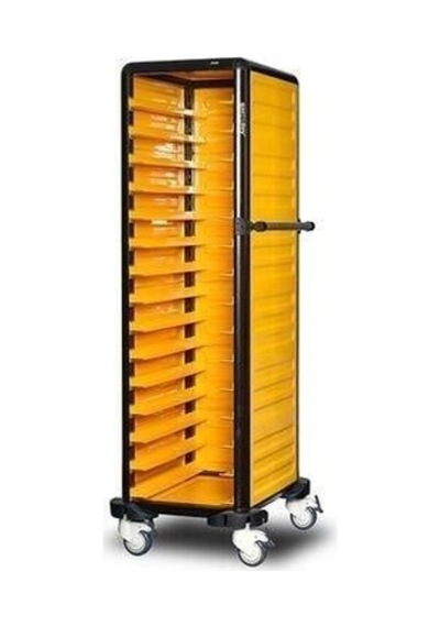 Gastrolley 150 Tekli Servis Tepsi Arabası, 2 Yanı Ve Arkası Kapalı, 57x71x174 Cm