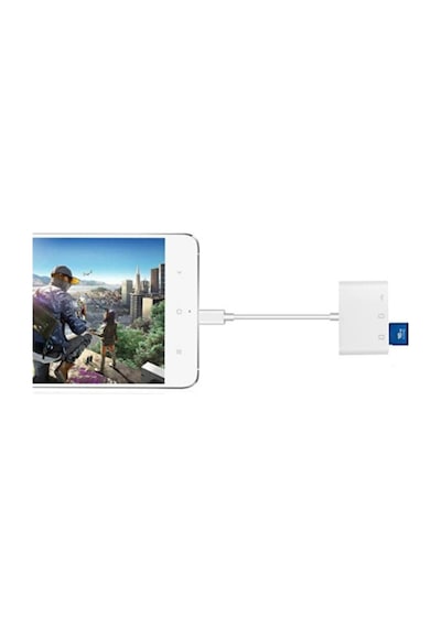 Type C To Sd Micro Sd Tf Kart Okuyucu Ve Usb Çevirici 3 İn 1 Dönüştürücü Adaptör