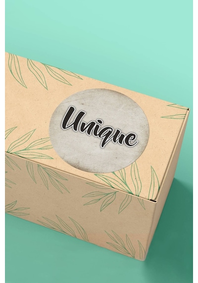 Unique Gri Eskitme Sticker 3x3cm St2354 Çok Renkli