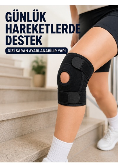 Kısa Patella Dizlik Ayarlanabilir Cırtlı Diz Destekliği Spor Ve Günlük Kullanım Çok Renkli